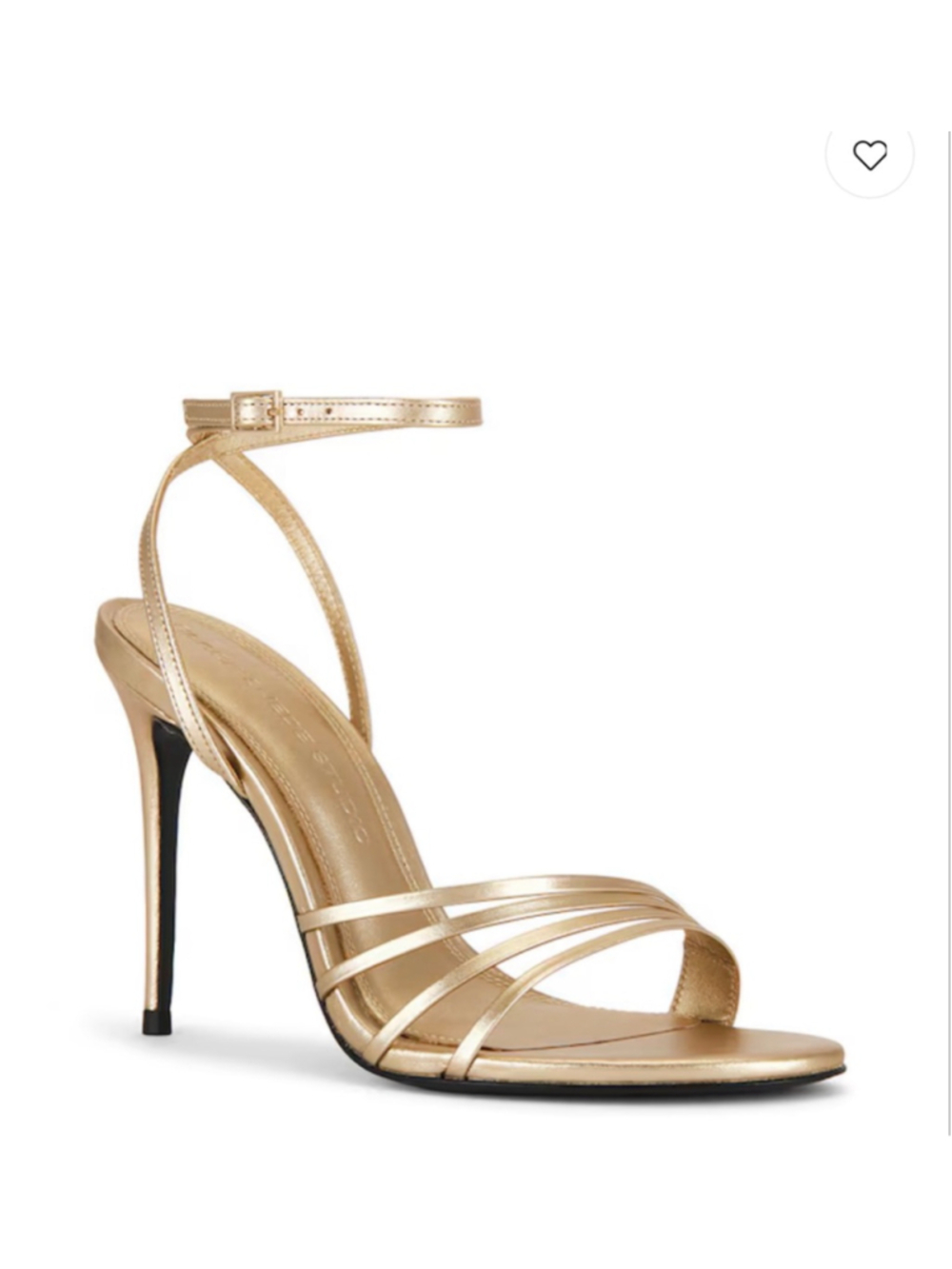 Black Suede Studio| ELLA Gold 100 Sandals| NIB| 39/9 US| $345 Retail